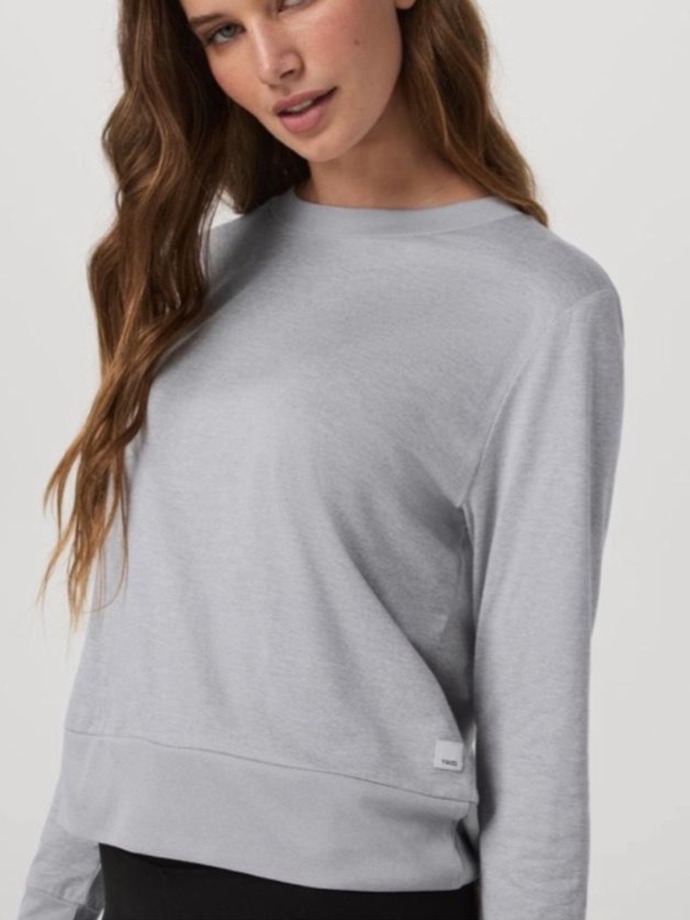 Vuori Daydream Crew Long Sleeve Pullover Lightweight Strato Tech Gray Small/ XS